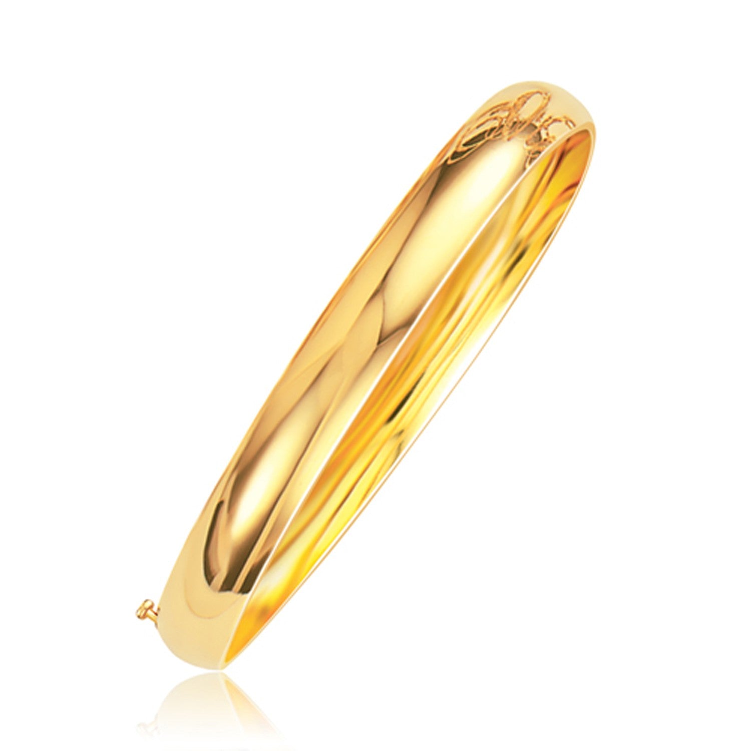 Classic Bangle In 14K Yellow Gold 8 0Mm 66098-1