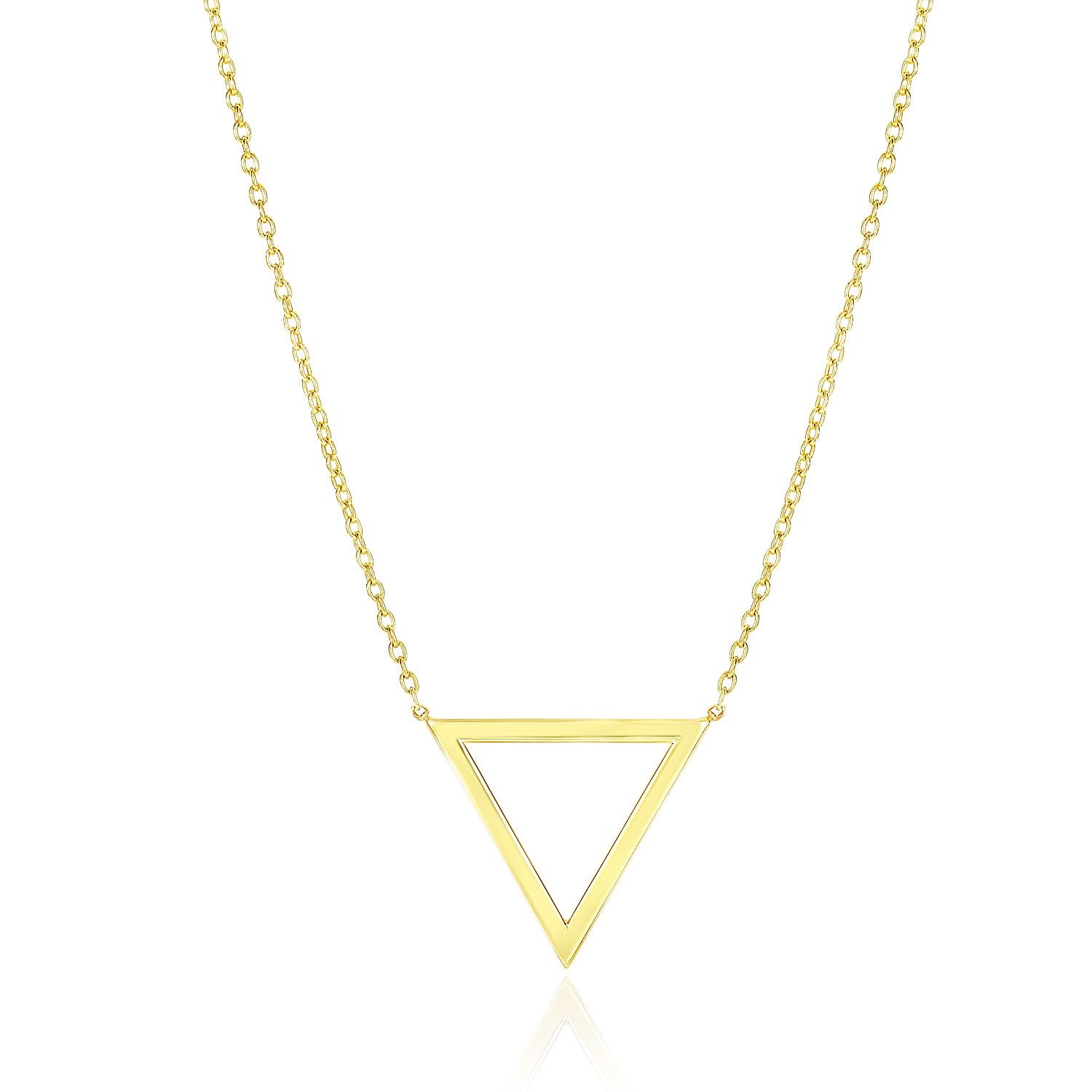 14K Yellow Gold Delta Symbol Chain Necklace 60219-1