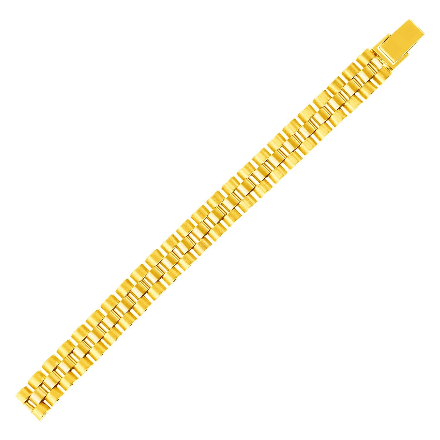 14K Yellow Gold Mens Panther Link Bracelet 9976-1