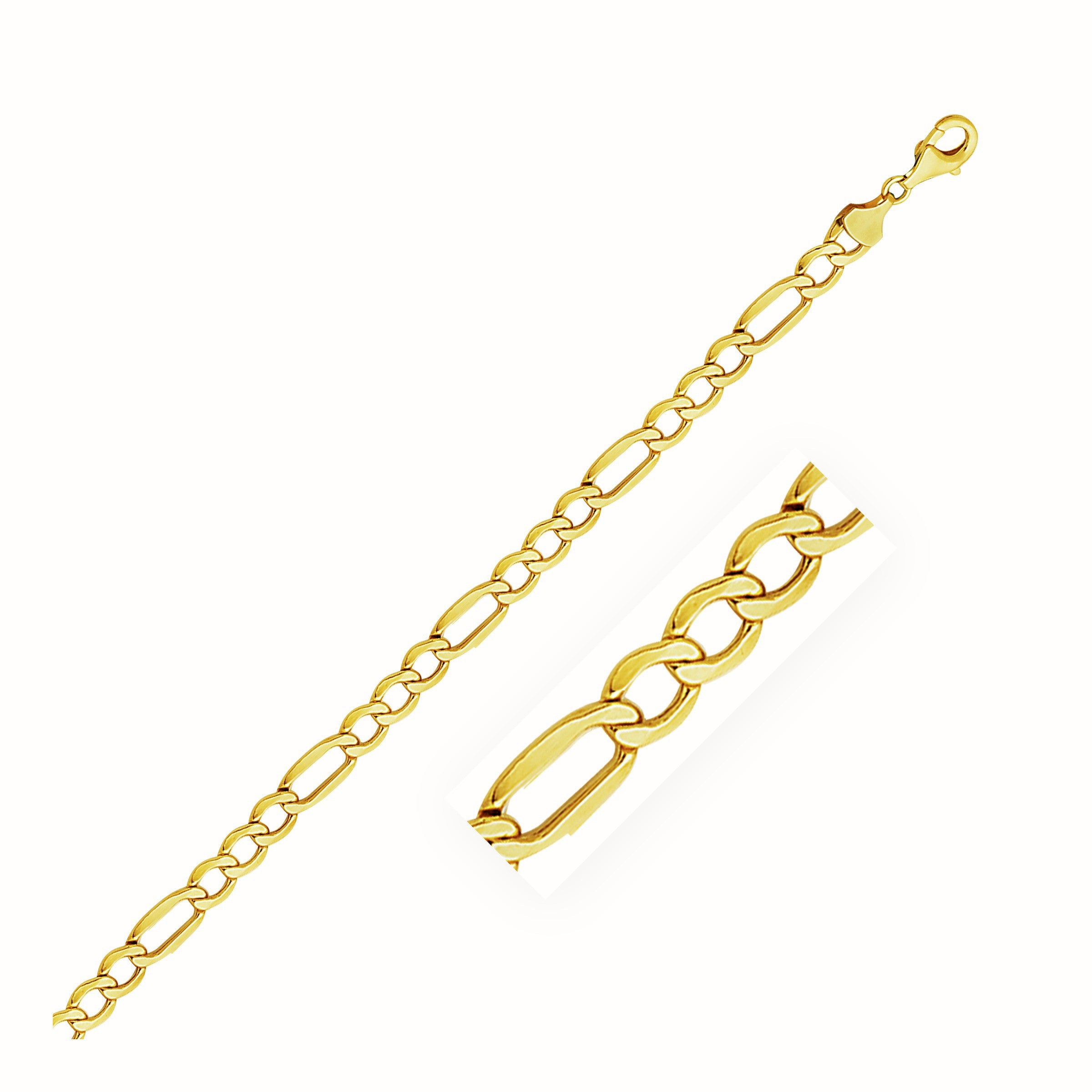 6 5Mm 10K Yellow Gold Lite Figaro Chain 76860-2