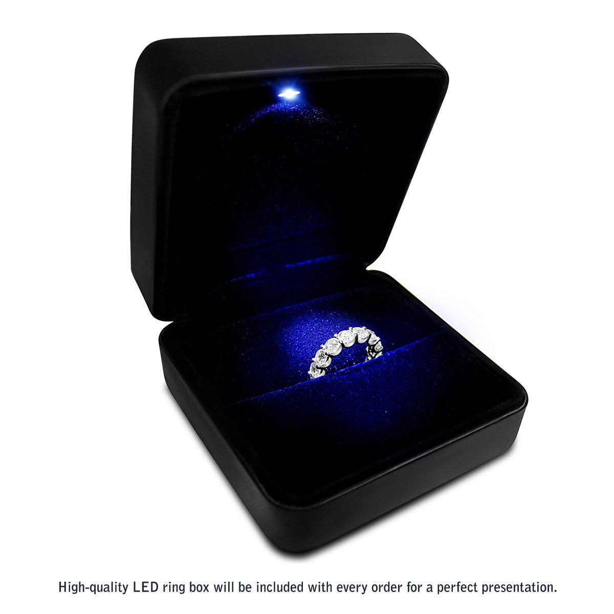 Emerald Cut Lab Grown Diamond Eternity Ring In 14K White Gold 3 Cttw Fg Vs2 9478-6