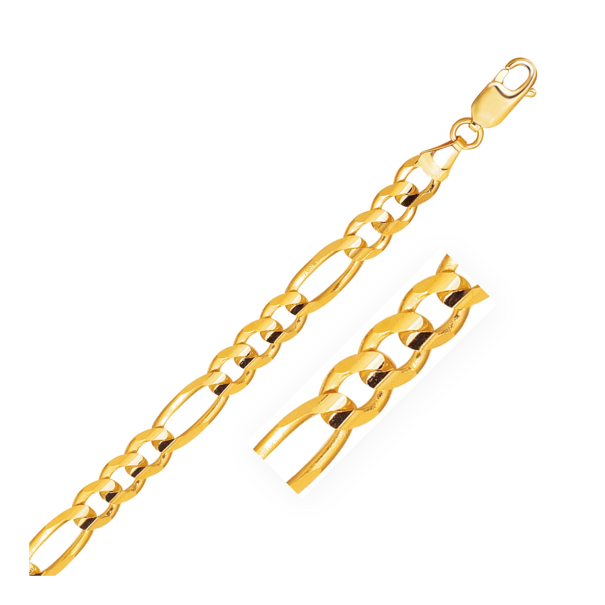 10K Yellow Gold Solid Figaro Chain 6 60 Mm 26366-1
