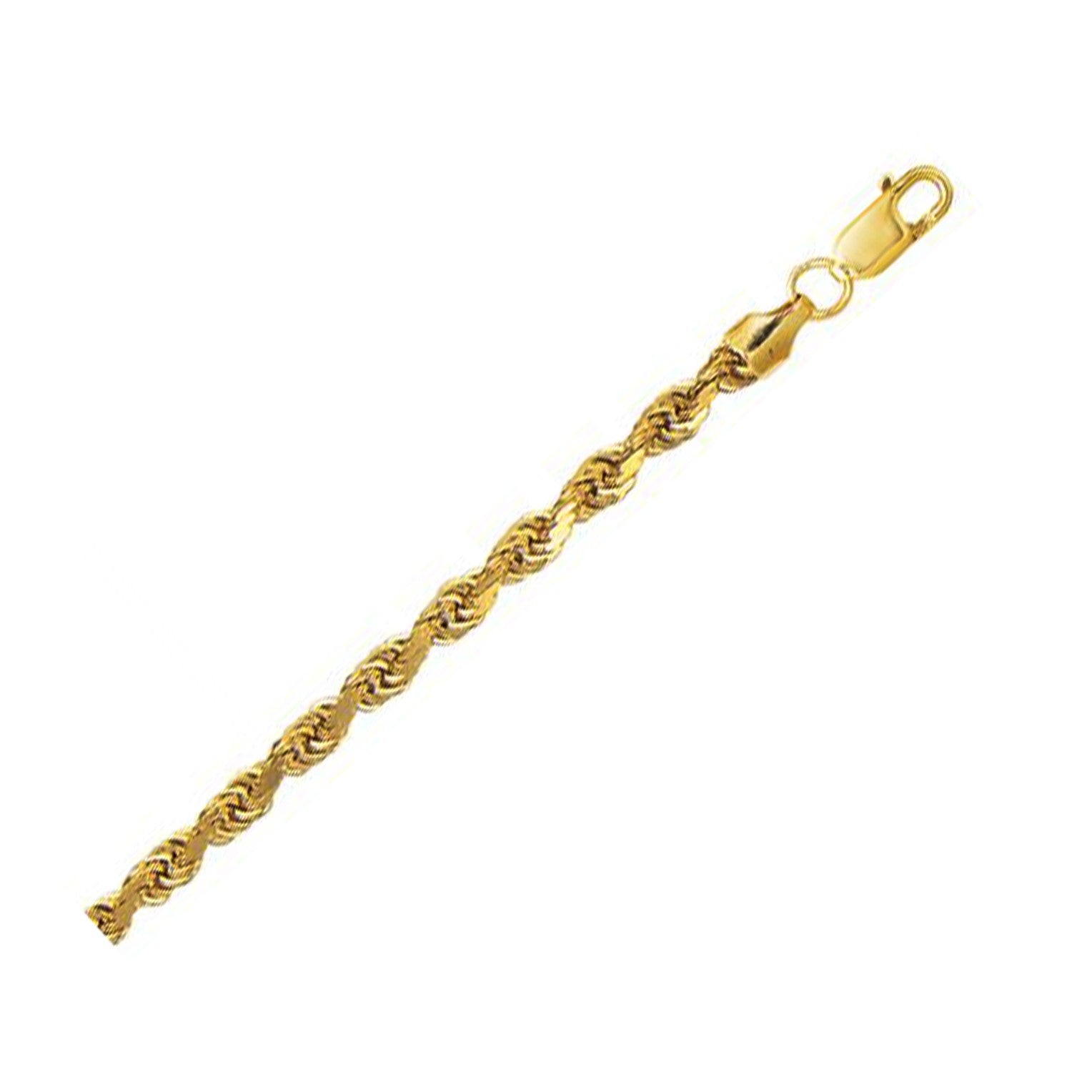 10K Yellow Gold Lite Rope Bracelet 5 00 Mm 60842-1