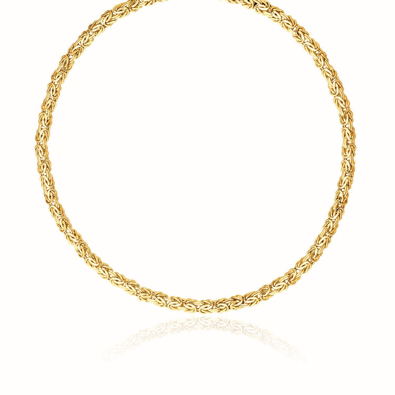 14K Yellow Gold Fancy Byzantine Chain Necklace 33964-1