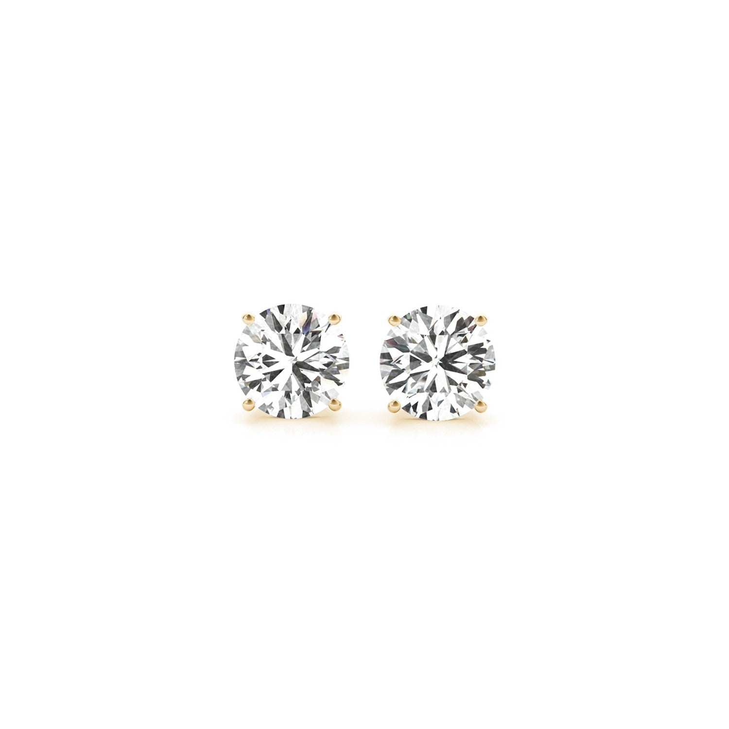 1 1/2 cttw Certified IGI Lab Grown Round Diamond Earrings 14k Yellow Gold(G/VS2)