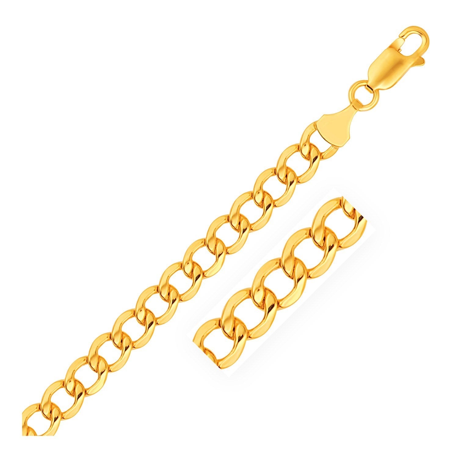 10K Yellow Gold Lite Curb Bracelet 6 20 Mm 65383-1