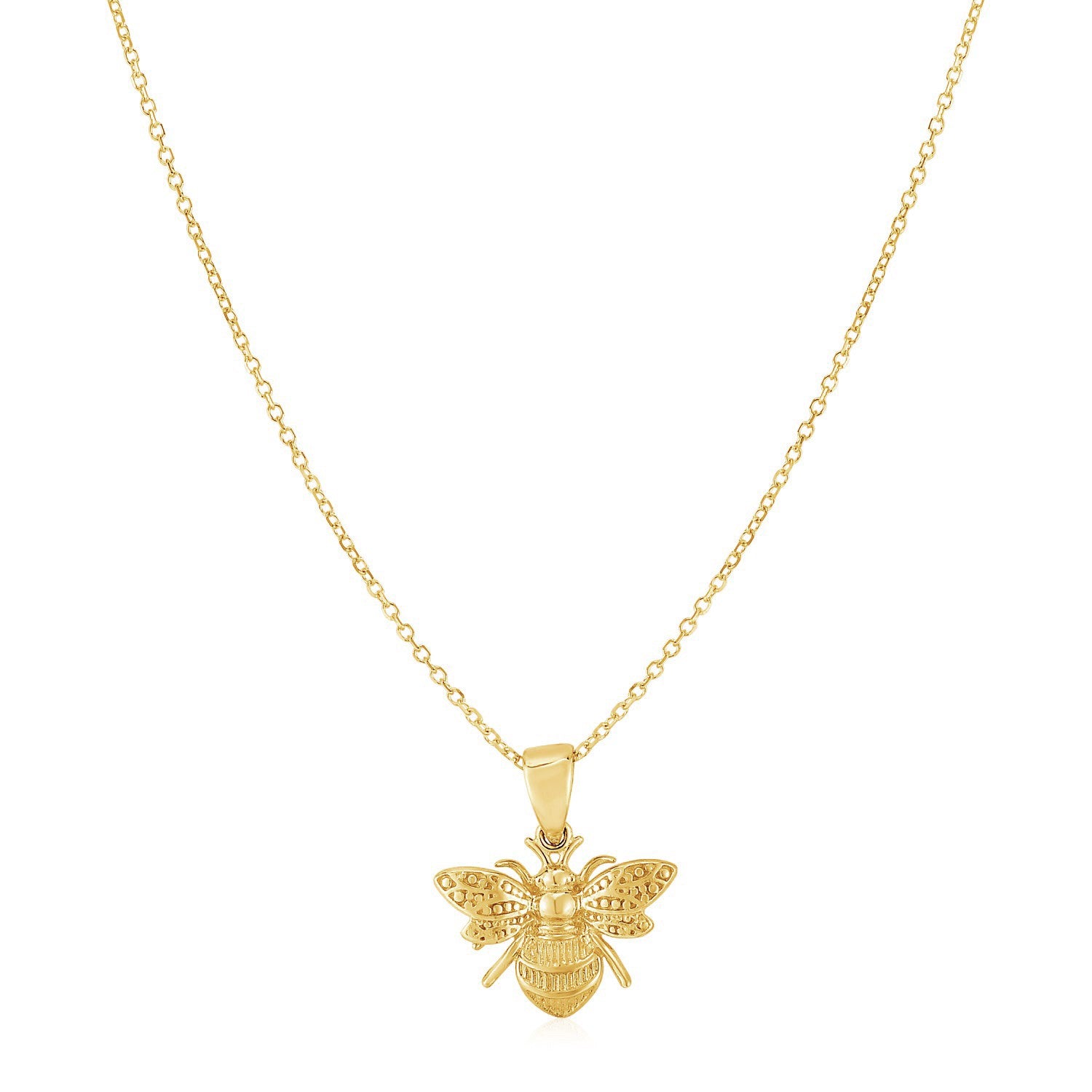 14K Yellow Gold Bee Necklace 63248-1