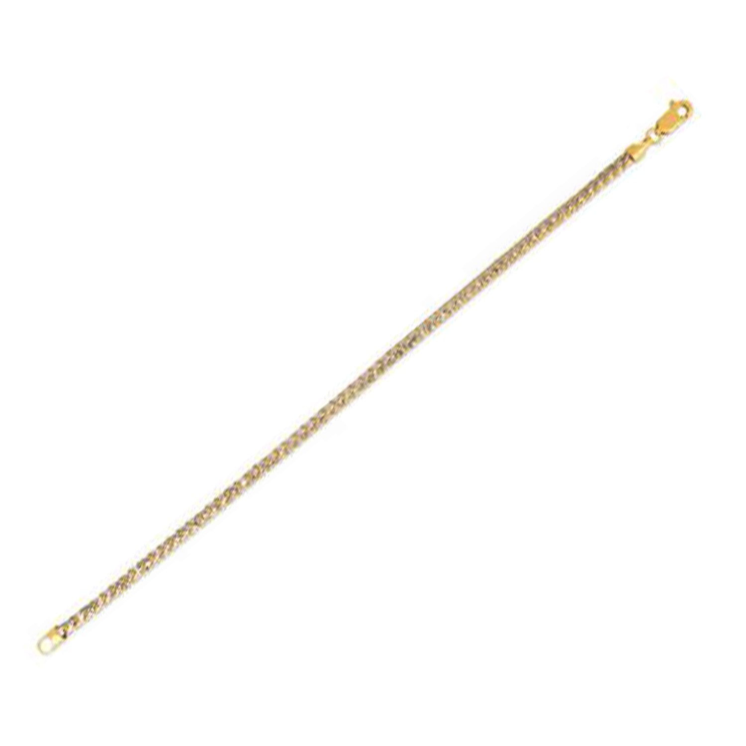 3 1Mm 14K Yellow Gold Round Pave Franco Chain 89045-1