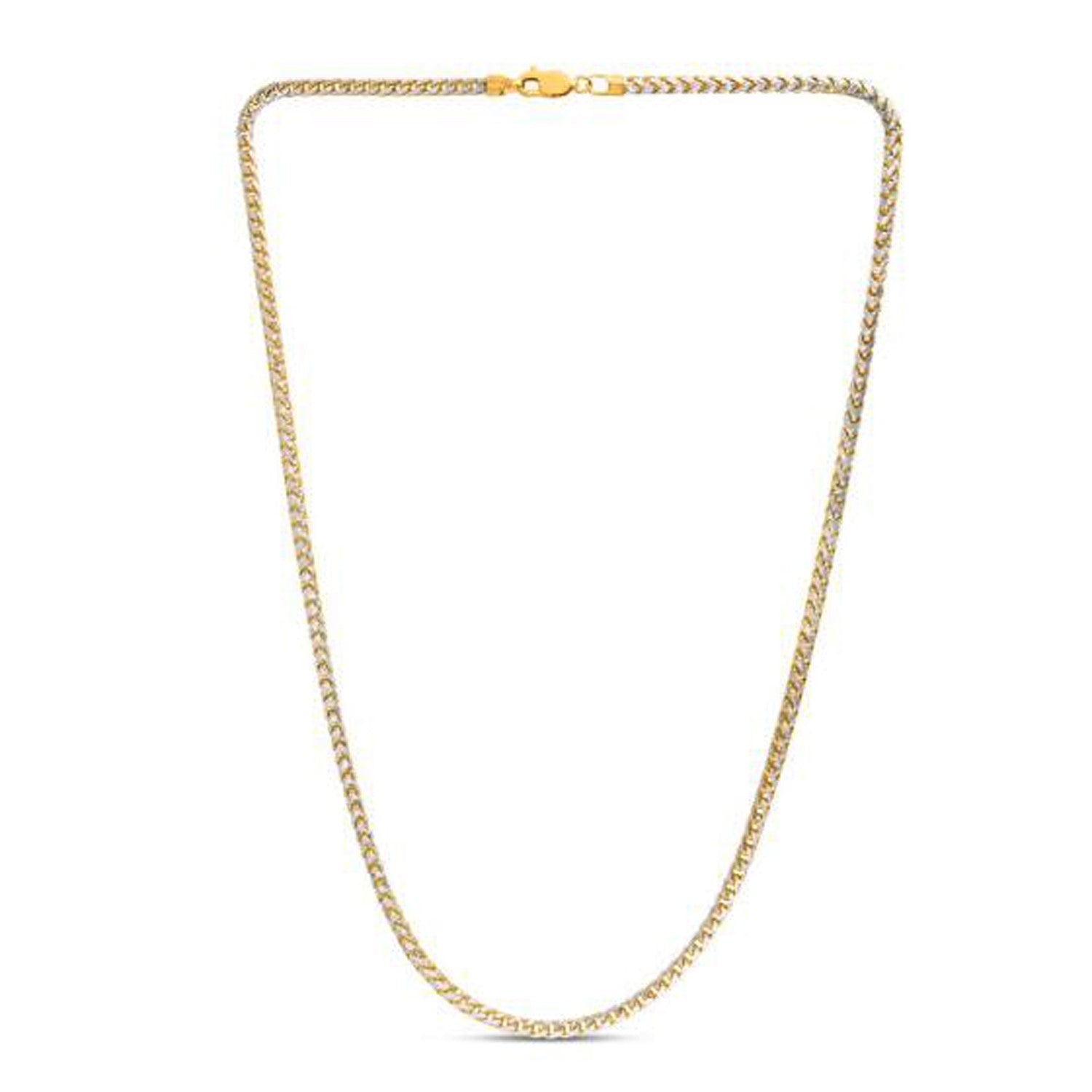 3 1Mm 14K Yellow Gold Round Pave Franco Chain 89045-3