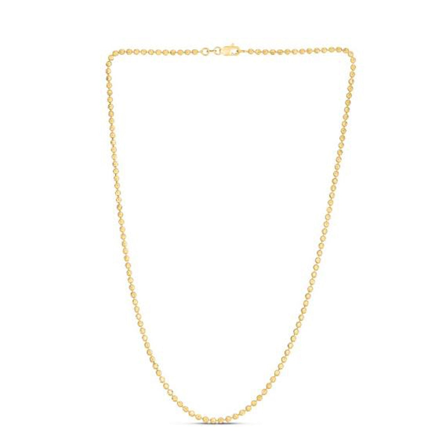 Moon Cut Bead Chain in 14k Yellow Gold (2.50 mm)