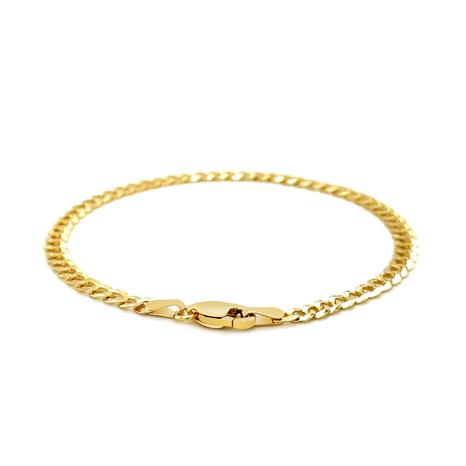 14k Yellow Gold Solid Curb Bracelet (3.60 mm)