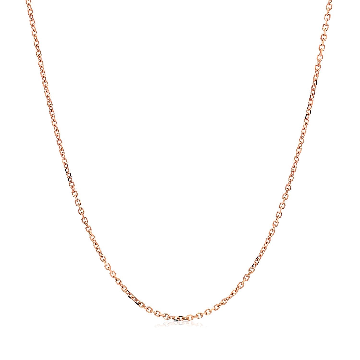 18K Rose Gold Diamond Cut Cable Link Chain 1 1Mm 50860-2