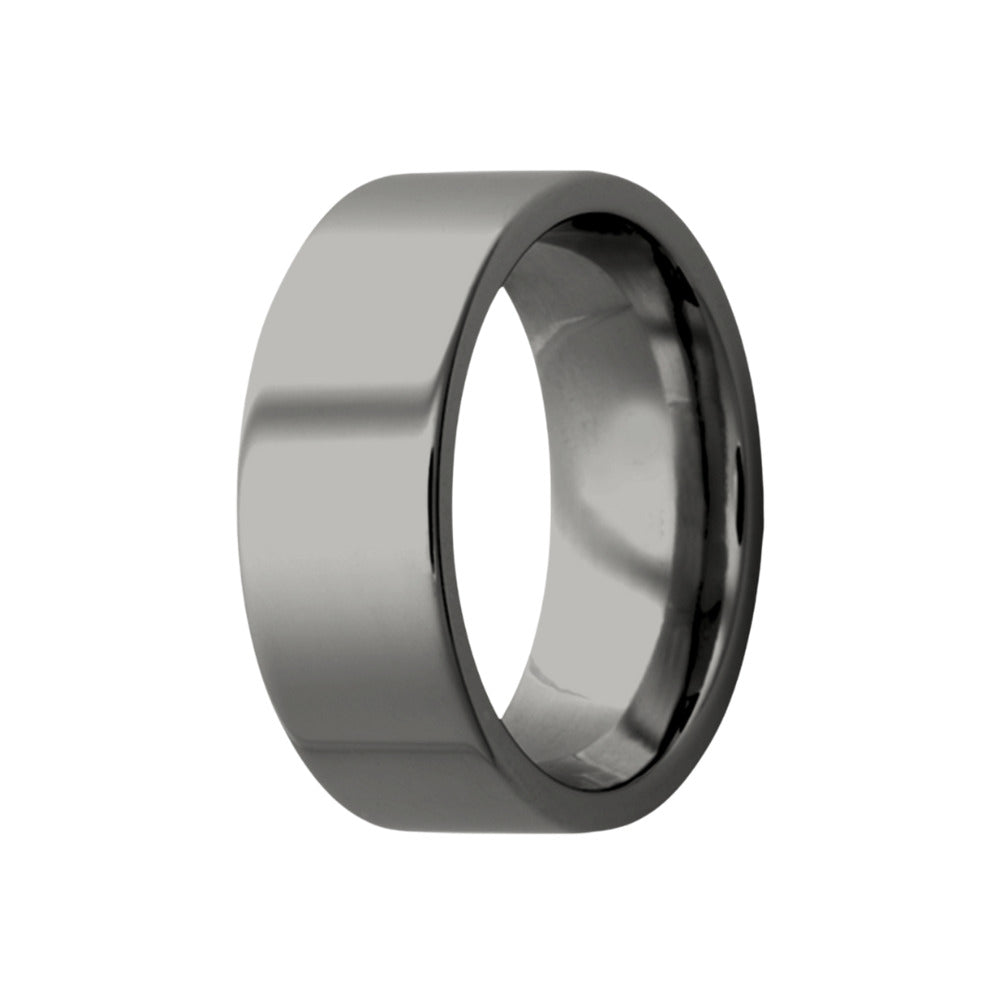 Heavy Stone Tantalum Flat Polished Close Shank Ring-1