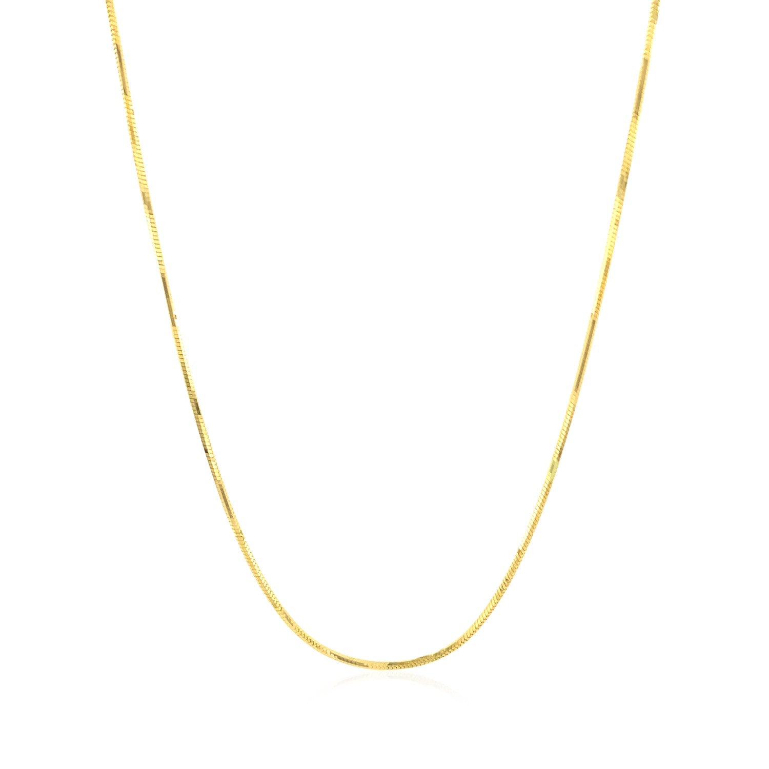 14K Yellow Gold Octagonal Shiny Snake Chain 0 8Mm 61991-3