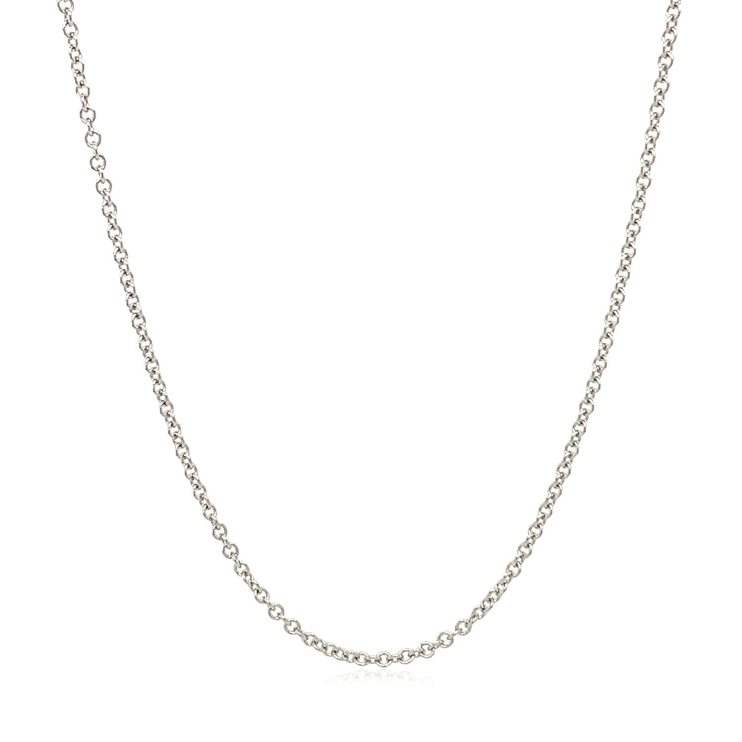 14K White Gold Round Cable Link Chain 1 9Mm 7406-3